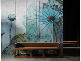 客厅壁画河南郑州中式背景墙复古荷花手绘背景新中式抽象手绘壁画15498380-1