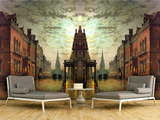 客厅沙发背景复古怀旧欧美风情电视背景墙壁画15959927-1