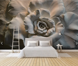 3D立体浮雕玫瑰花电视沙发背景墙壁画