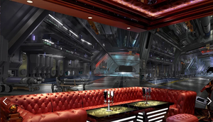 3D立体个性宇宙太空舱酒吧KTV主题壁画